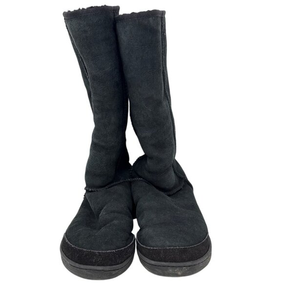 Ugg Original Black Tall Boots with Sheepskin Lining & Braided Back Detail - men' - Picture 2 of 6